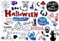 Halloween doodle set Royalty Free Stock Photo