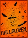 Halloween doodles vector