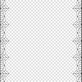 Halloween double left and right black spiderweb border with copy space isolated