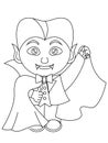 Halloween Dracula Coloring Page Royalty Free Stock Photo
