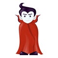 Halloween dracula vampire costume cartoon character vector illustration Royalty Free Stock Photo