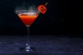 Halloween drink for party, selective focus