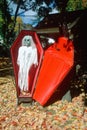 Halloween Dummy in Fake Coffin, New York State
