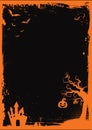 Halloween element with border and background template