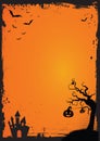 Halloween element with border and background template