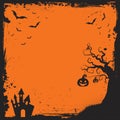 Halloween element with border and background template