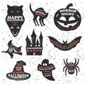 Halloween Elements And Quotes Set Royalty Free Stock Photo