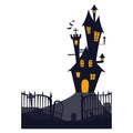 halloween enchanted castle scene