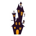 halloween enchanted castle scene