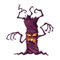 Halloween enchanted tree isolated icon