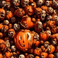 Halloween event with pumpkins for wallpaper and designs