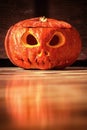 Halloween evil face pumpkin Royalty Free Stock Photo