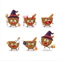 Halloween expression emoticons with cartoon character of mortar and pestle Royalty Free Stock Photo