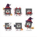 Halloween expression emoticons with cartoon character of music speaker Royalty Free Stock Photo