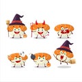 Halloween expression emoticons with cartoon character of nigiri sushi