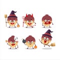Halloween expression emoticons with cartoon character of swede