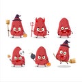 Halloween expression emoticons with cartoon character of sweet potatoe