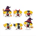 Halloween expression emoticons with cartoon character of tamago sushi