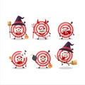 Halloween expression emoticons with cartoon character of target