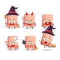 Halloween expression emoticons with cartoon character of towel