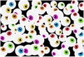 Halloween eyeball vector background. Colorful cartoon pupil, eye illustration Royalty Free Stock Photo