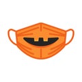 Halloween face mask flat icon Royalty Free Stock Photo