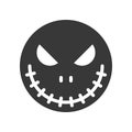 Halloween face mask, glyph icon vector illustration Royalty Free Stock Photo