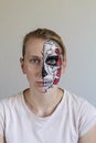 Halloween face painting Royalty Free Stock Photo