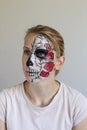 Halloween face painting Royalty Free Stock Photo