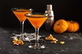 Halloween or fall cocktail pumpkintini