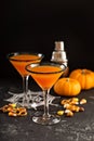 Halloween or fall cocktail pumpkintini