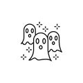 Halloween fear ghost horror nightmare paranormal spooky icon. Element of Hallowe Royalty Free Stock Photo