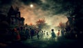 Realistic halloween festival illustration. Halloween night pictures for wall paper or computer screen.