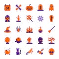 Halloween Filled Outline Icon Set