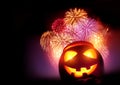 Halloween Fireworks Party Royalty Free Stock Photo