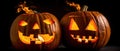 Halloween In Flame - Burning Pumpkins Generative AI