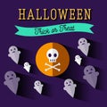 Halloween flat icons.Ghost,