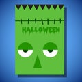 Halloween flyer flat style design illustration, trendy and cute cartoon