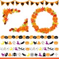 Halloween frame and line Royalty Free Stock Photo