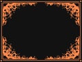 Halloween frame October 31st. Scary branch borders. Holiday greeting card. Vector