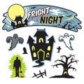 Halloween fright night banner Royalty Free Stock Photo