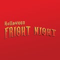 Halloween Fright Night Party Text Banner. Text isolated. Vector illustration.