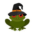 Halloween frog mascot vector on white background Royalty Free Stock Photo