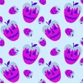 Halloween fruit seamless apples pattern for wrapping paper and fabrics and linens and kids clothes print