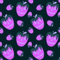 Halloween fruit seamless apples pattern for wrapping paper and fabrics and linens and kids clothes print