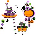 Halloween funny design elements set Royalty Free Stock Photo