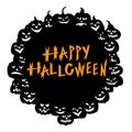 Halloween funny horror pumpkin greeting card Royalty Free Stock Photo