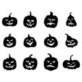 Halloween funny horror pumpkin set