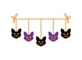 halloween garland cat