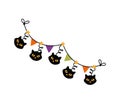 halloween garland cats